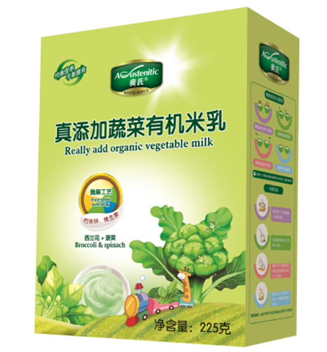 盒真添加菠菜有機米乳